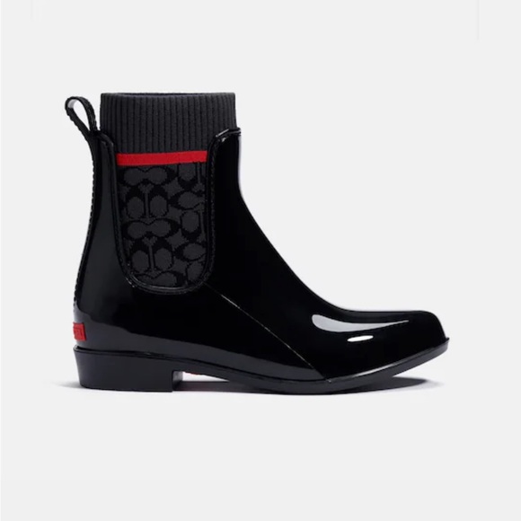 Coach Rain Boots Size 7 - Picture 5 of 9